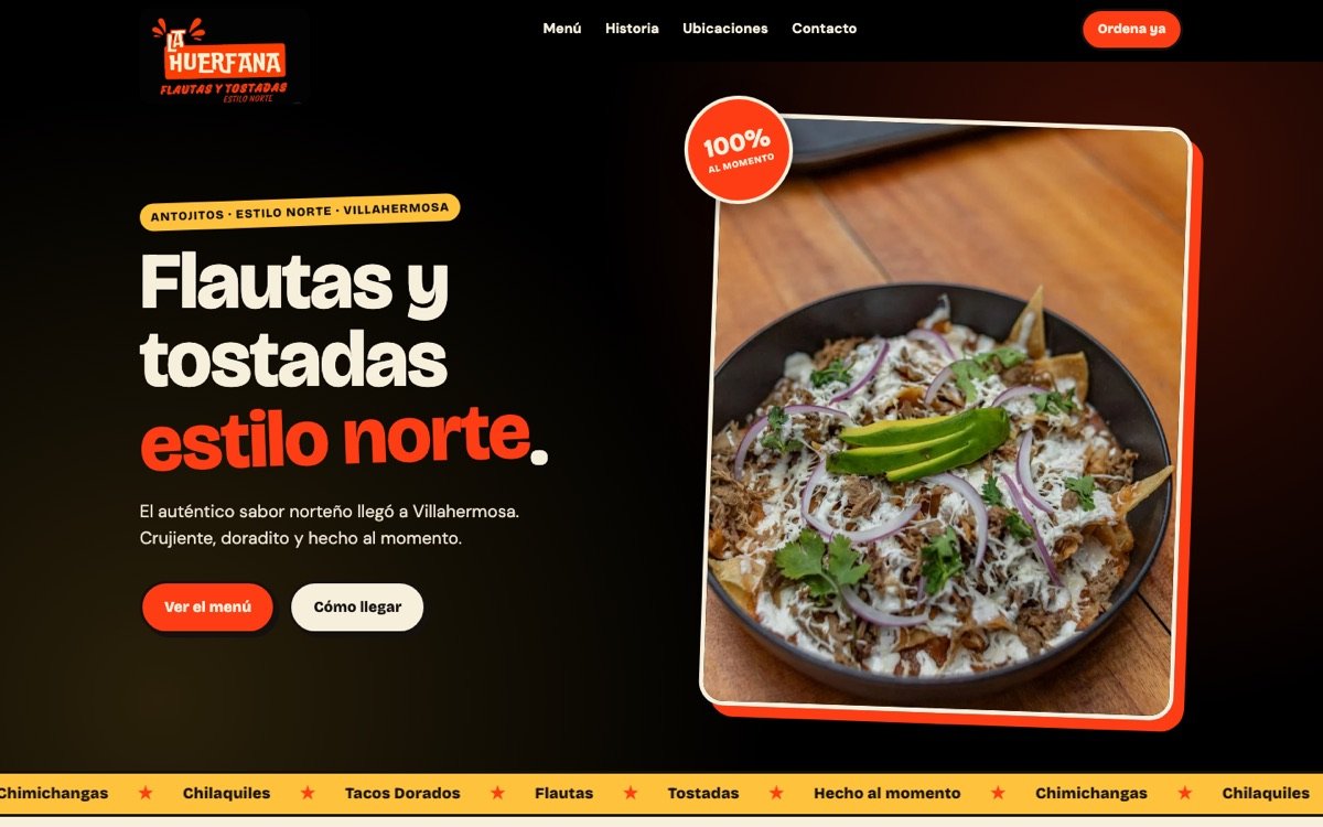 La Huérfana homepage